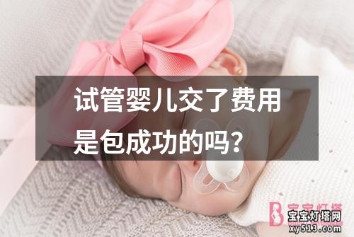 试管婴儿交了费用是包成功的吗？