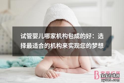 试管婴儿哪家机构包成的好：选择最适合的机构来实现您的梦想