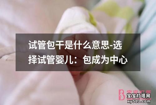 试管包干是什么意思-选择试管婴儿：包成为中心