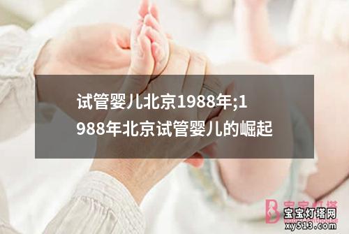 试管婴儿北京1988年;1988年北京试管婴儿的崛起