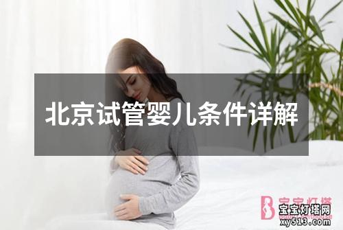 北京试管婴儿条件详解