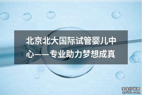 北京北大国际试管婴儿中心——专业助力梦想成真