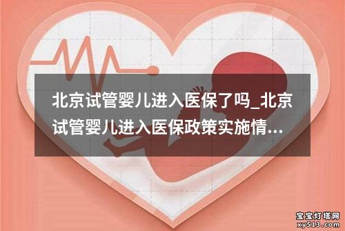 北京试管婴儿进入医保了吗_北京试管婴儿进入医保政策实施情况调查