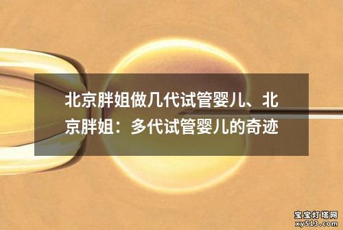 北京胖姐做几代试管婴儿、北京胖姐：多代试管婴儿的奇迹