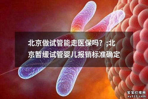 北京做试管能走医保吗？;北京暂缓试管婴儿报销标准确定