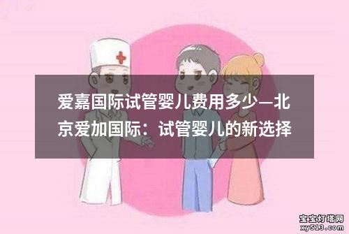 爱嘉国际试管婴儿费用多少—北京爱加国际：试管婴儿的新选择