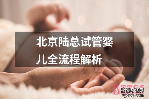 北京陆总试管婴儿全流程解析