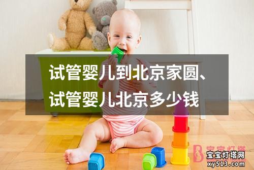 试管婴儿到北京家圆、试管婴儿北京多少钱