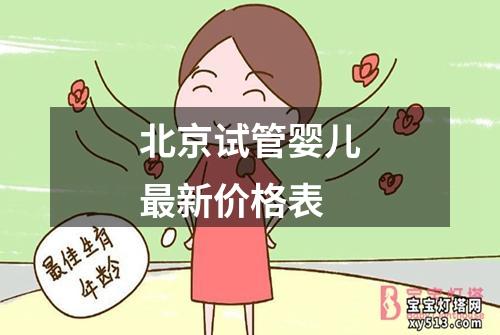 北京试管婴儿最新价格表