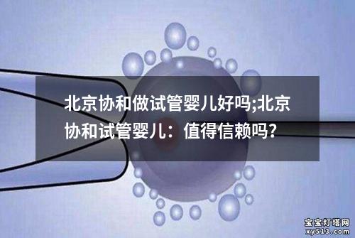 北京协和做试管婴儿好吗;北京协和试管婴儿：值得信赖吗？