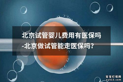 北京试管婴儿费用有医保吗-北京做试管能走医保吗？