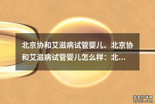 北京协和艾滋病试管婴儿、北京协和艾滋病试管婴儿怎么样：北京协和艾滋病试管婴儿研究及临床应用情况