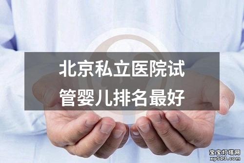 北京私立医院试管婴儿排名最好