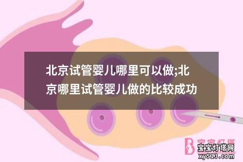 北京试管婴儿哪里可以做;北京哪里试管婴儿做的比较成功