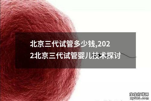 北京三代试管多少钱,2022北京三代试管婴儿技术探讨