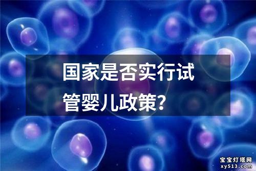 国家是否实行试管婴儿政策？