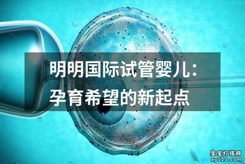 明明国际试管婴儿：孕育希望的新起点