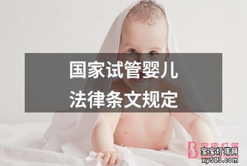 国家试管婴儿法律条文规定