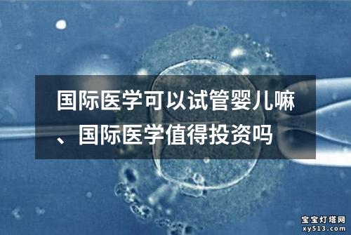 国际医学可以试管婴儿嘛、国际医学值得投资吗