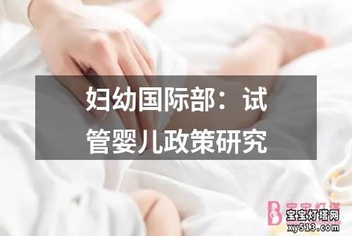 妇幼国际部：试管婴儿政策研究