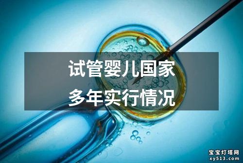 试管婴儿国家多年实行情况