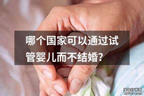 哪个国家可以通过试管婴儿而不结婚？