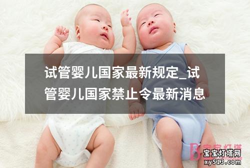 试管婴儿国家最新规定_试管婴儿国家禁止令最新消息