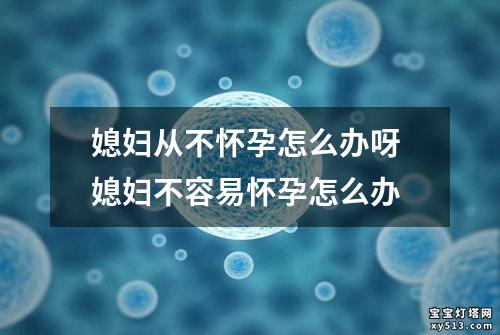 媳妇从不怀孕怎么办呀 媳妇不容易怀孕怎么办