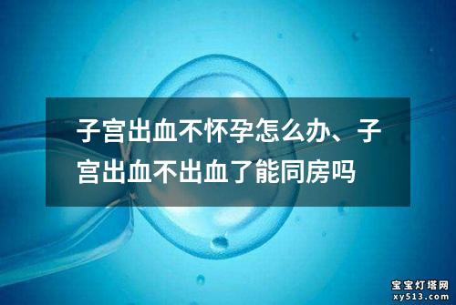 子宫出血不怀孕怎么办、子宫出血不出血了能同房吗