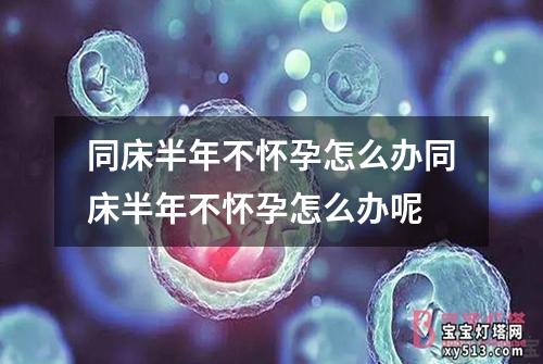 同床半年不怀孕怎么办同床半年不怀孕怎么办呢