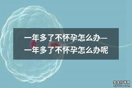 一年多了不怀孕怎么办—一年多了不怀孕怎么办呢