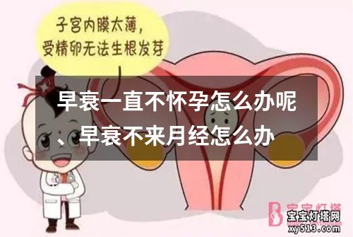 早衰一直不怀孕怎么办呢、早衰不来月经怎么办