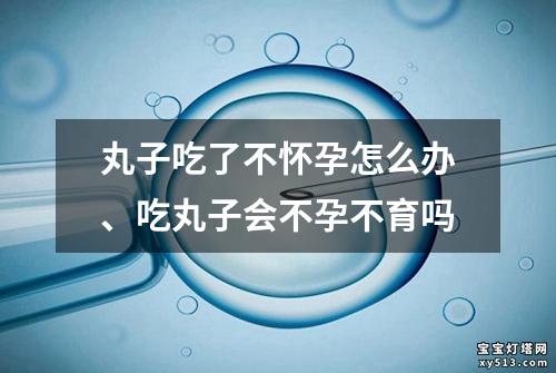 丸子吃了不怀孕怎么办、吃丸子会不孕不育吗