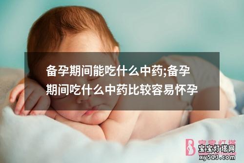 备孕期间能吃什么中药;备孕期间吃什么中药比较容易怀孕