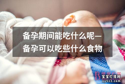 备孕期间能吃什么呢—备孕可以吃些什么食物