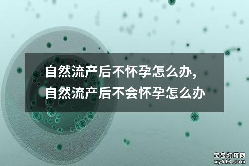 自然流产后不怀孕怎么办,自然流产后不会怀孕怎么办