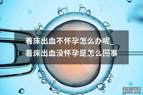 着床出血不怀孕怎么办呢_着床出血没怀孕是怎么回事