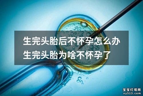 生完头胎后不怀孕怎么办生完头胎为啥不怀孕了