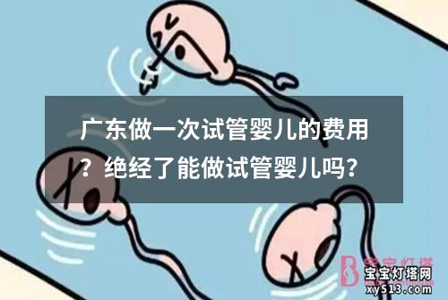 广东做一次试管婴儿的费用？绝经了能做试管婴儿吗？