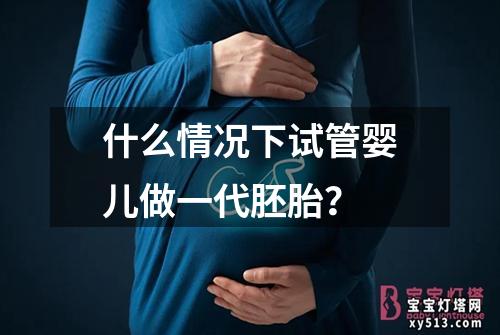 什么情况下试管婴儿做一代胚胎？