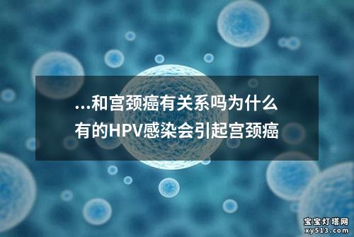 ...和宫颈癌有关系吗为什么有的HPV感染会引起宫颈癌