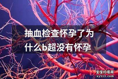 抽血检查怀孕了为什么b超没有怀孕