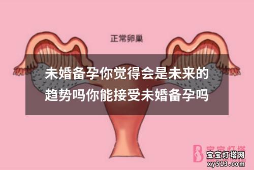 未婚备孕你觉得会是未来的趋势吗你能接受未婚备孕吗