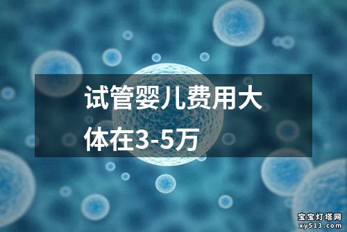 试管婴儿费用大体在3-5万