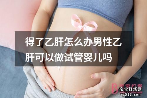 得了乙肝怎么办男性乙肝可以做试管婴儿吗