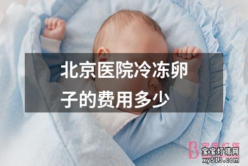 北京医院冷冻卵子的费用多少