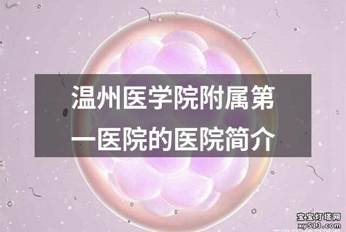 温州医学院附属第一医院的医院简介