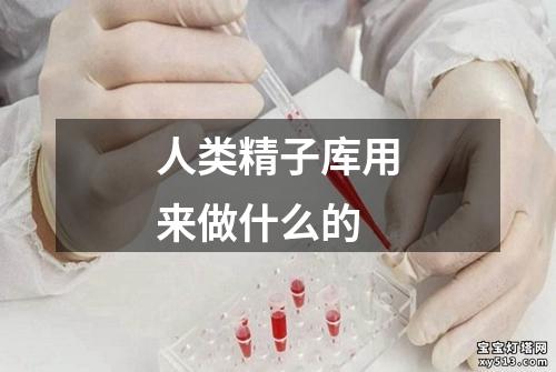 人类精子库用来做什么的