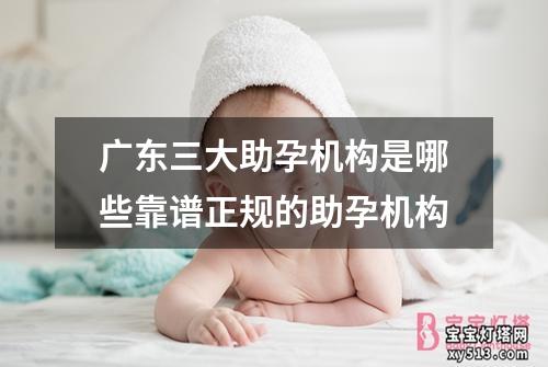 广东三大助孕机构是哪些靠谱正规的助孕机构