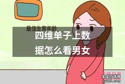 四维单子上数据怎么看男女